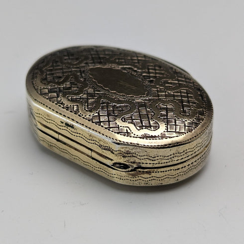 1819 British Antique Sterling Silver Vinaigrette with Sponge John Shaw